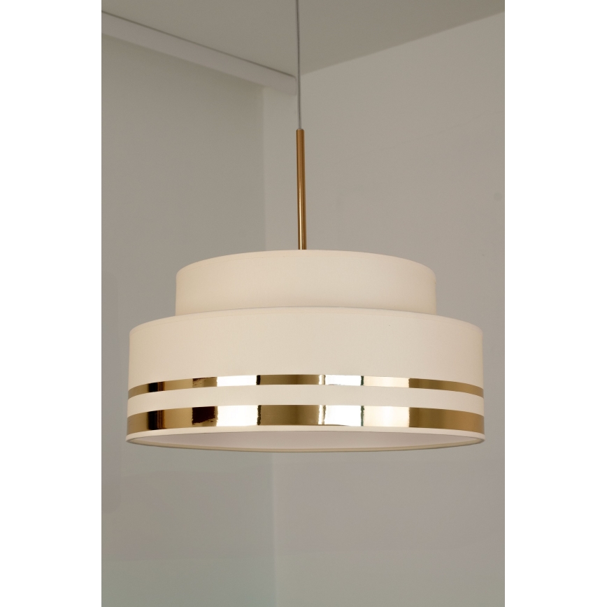 Hanglamp aan een koord TAMI 1xE27/60W/230V diameter 40 cm beige/goud