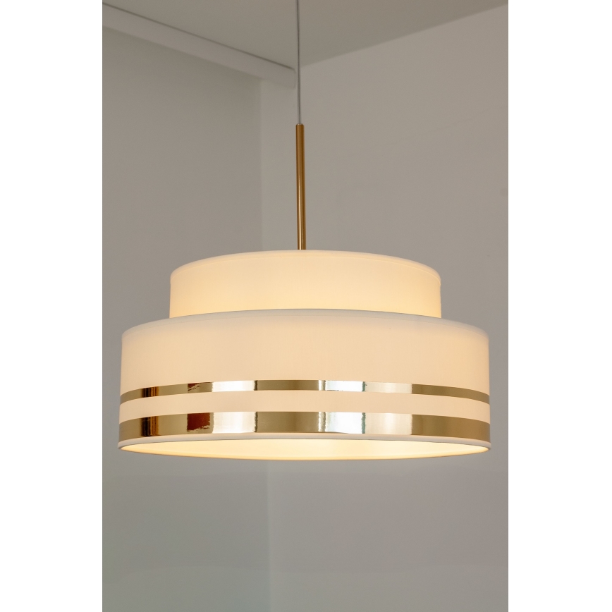 Hanglamp aan een koord TAMI 1xE27/60W/230V diameter 40 cm beige/goud