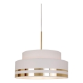 Hanglamp aan een koord TAMI 1xE27/60W/230V diameter 40 cm crème/goud