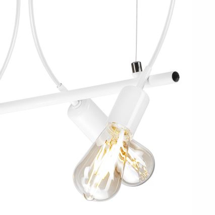 Hanglamp aan een koord TARO 3xE27/60W/230V wit