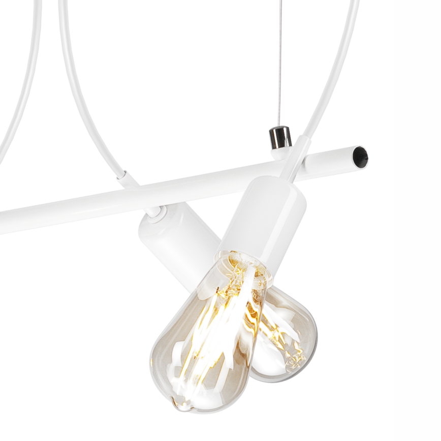 Hanglamp aan een koord TARO 3xE27/60W/230V wit