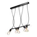 Hanglamp aan een koord TARO 5xE27/60W/230V zwart