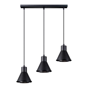 Hanglamp aan een koord TAZILA 3xES111/60W/230V zwart