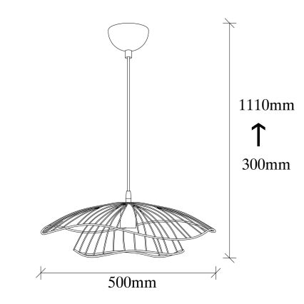 Hanglamp aan een koord TEL 1xE27/40W/230V