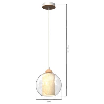 Hanglamp aan een koord TELA 1xE27/60W/230V d. 20 cm