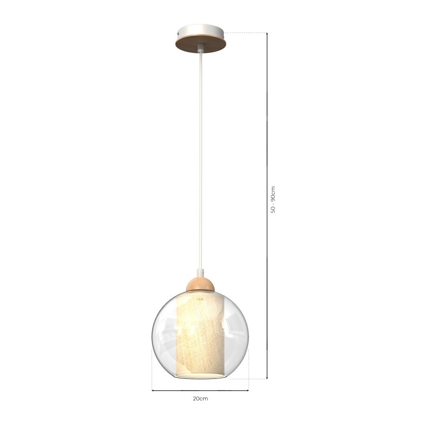 Hanglamp aan een koord TELA 1xE27/60W/230V d. 20 cm
