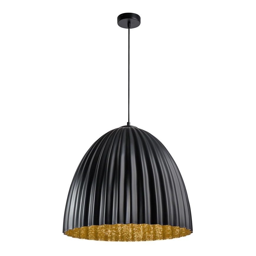 Hanglamp aan een koord TELMA 1xE27/60W/230V diameter 50 cm zwart/goud