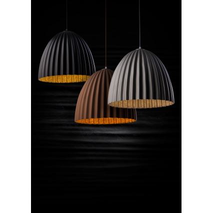 Hanglamp aan een koord TELMA 1xE27/60W/230V diameter 70 cm zwart/goud