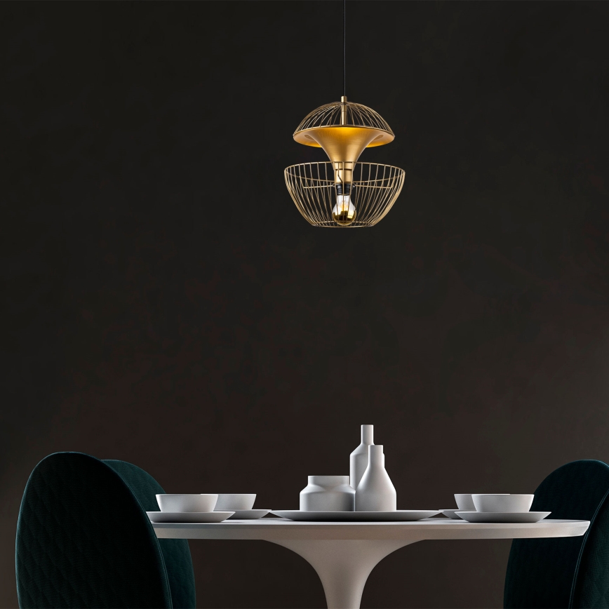 Hanglamp aan een koord TELMANDER 1xE27/40W/230V goud