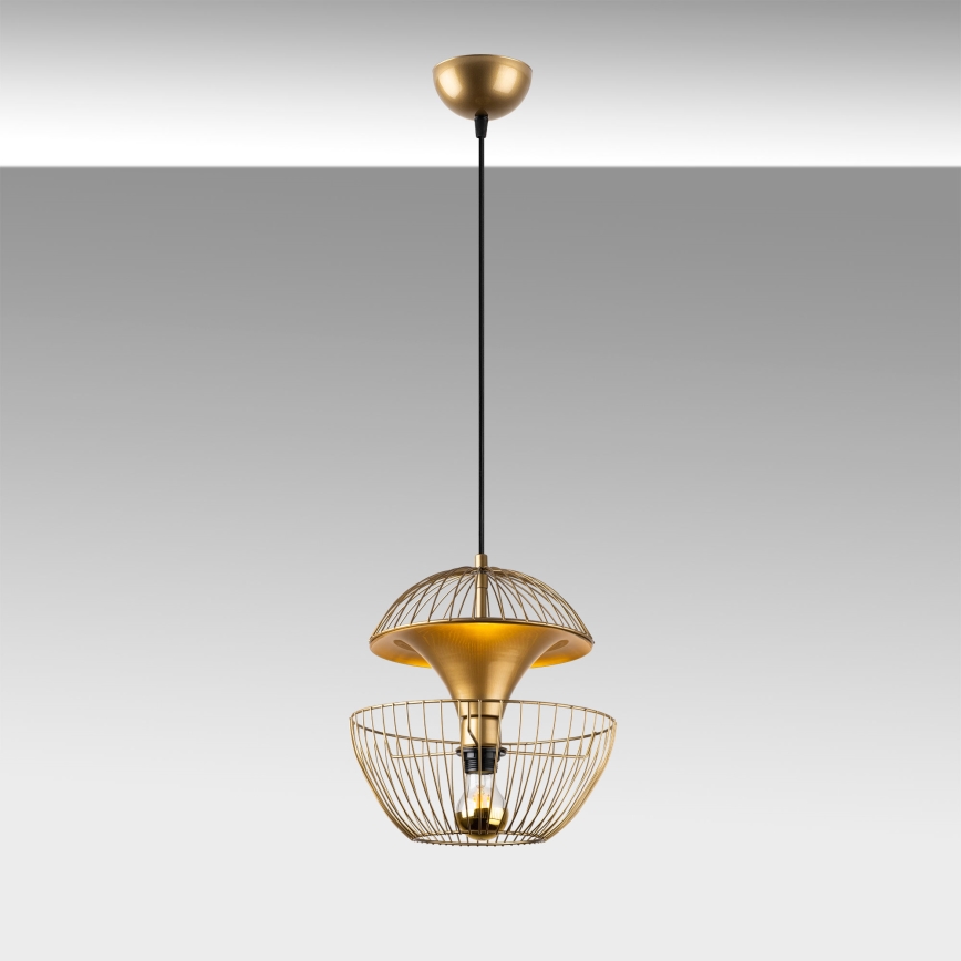Hanglamp aan een koord TELMANDER 1xE27/40W/230V goud