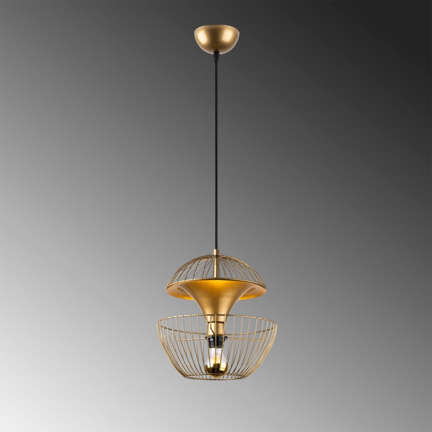 Hanglamp aan een koord TELMANDER 1xE27/40W/230V goud