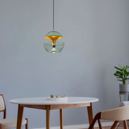 Hanglamp aan een koord TELMANDER 1xE27/40W/230V groen