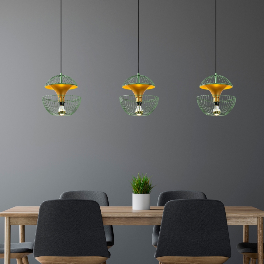 Hanglamp aan een koord TELMANDER 1xE27/40W/230V groen