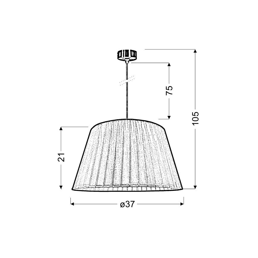 Hanglamp aan een koord TIZIANO 1xE27/60W/230V grijs