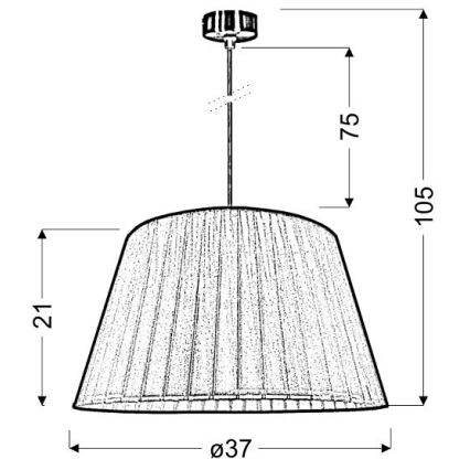 Hanglamp aan een koord TIZIANO 1xE27/60W/230V roze