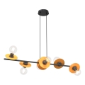 Hanglamp aan een koord TOKEN 6xE27/15W/230V oranje