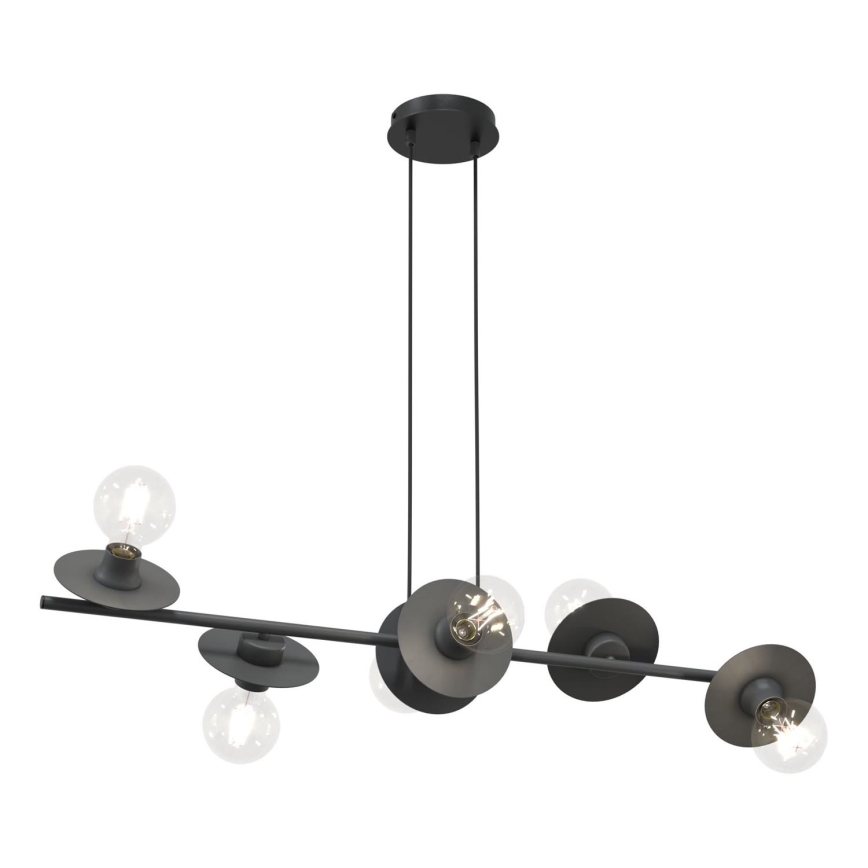 Hanglamp aan een koord TOKEN 6xE27/15W/230V zwart