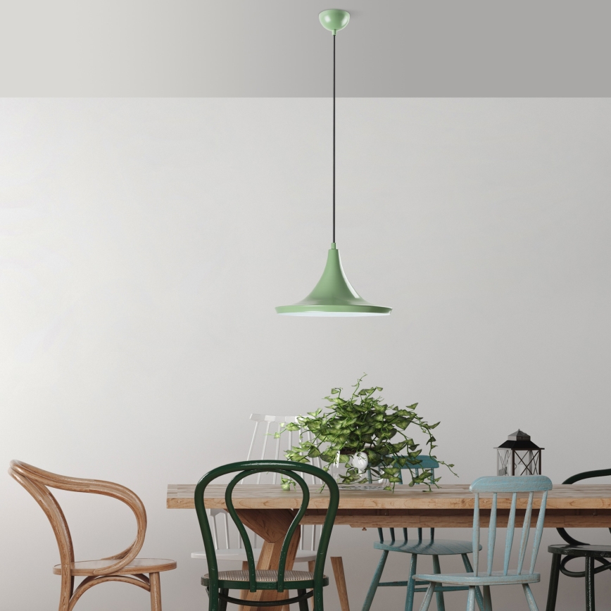 Hanglamp aan een koord TOM 1xE27/40W/230V groen