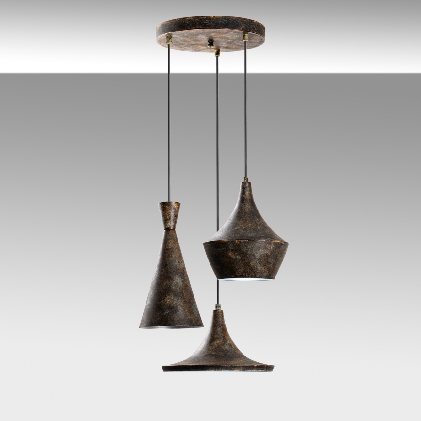 Hanglamp aan een koord TOM 3xE27/40W/230V grijs