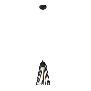 Hanglamp aan een koord TORRI 1xE27/15W/230V diameter 16 cm zwart