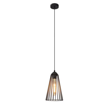 Hanglamp aan een koord TORRI 1xE27/15W/230V diameter 16 cm zwart