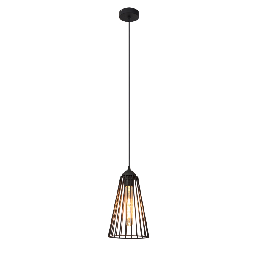 Hanglamp aan een koord TORRI 1xE27/15W/230V diameter 16 cm zwart