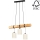 Hanglamp aan een koord TRENO 3xE27/25W/230V Dennenboom – FSC gecertificeerd