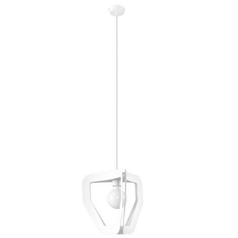 Hanglamp aan een koord TRES 1xE27/60W/230V wit