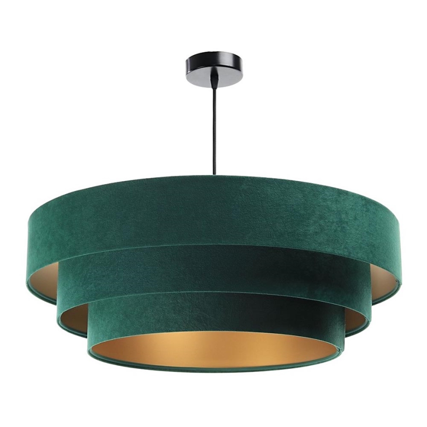 Hanglamp aan een koord TRINITI 1xE27/60W/230V groen/goud