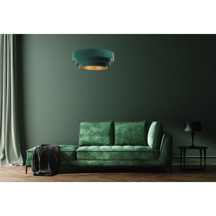 Hanglamp aan een koord TRINITI 1xE27/60W/230V groen/goud