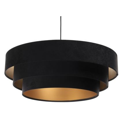 Hanglamp aan een koord TRINITI 1xE27/60W/230V zwart/goud