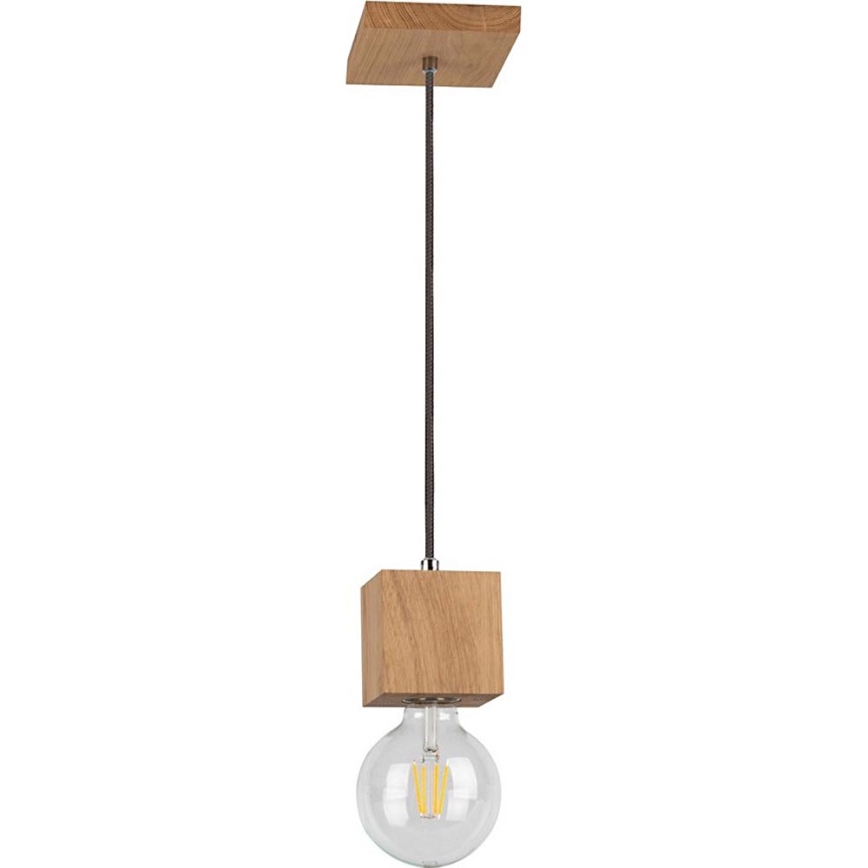 Hanglamp aan een koord TRONGO 1xE27/60W/230V eiken