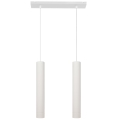 Hanglamp aan een koord TUBA 2xGU10/6,5W/230V wit