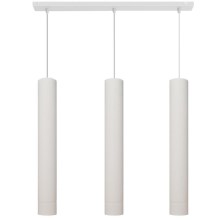 Hanglamp aan een koord TUBA 3xGU10/6,5W/230V wit