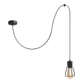 Hanglamp aan een koord TUBE 1xE27/15W/230V zwart