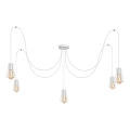 Hanglamp aan een koord TUBE 5xE27/15W/230V spin wit