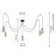 Hanglamp aan een koord TUBE LONG 5xE27/15W/230V zwart/chroom