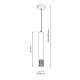 Hanglamp aan een koord TUBI 1xGU10/8W/230V glanzend chroom