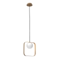 Hanglamp aan een koord TULA 1xG9/28W/230V hoekig goud