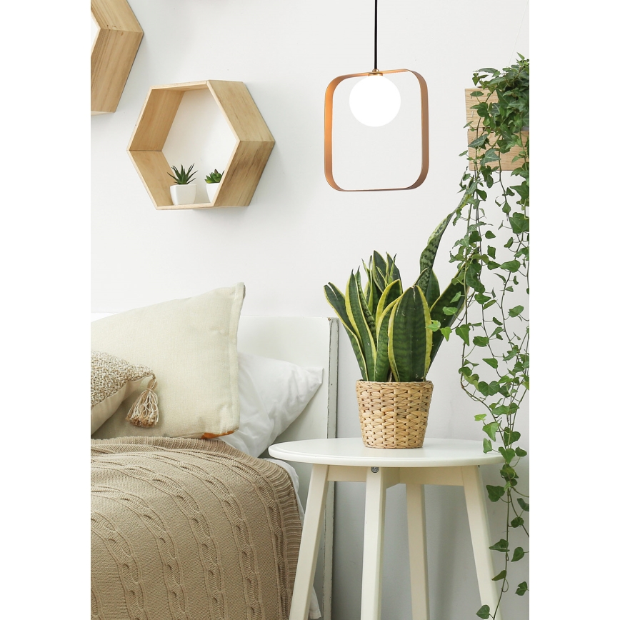 Hanglamp aan een koord TULA 1xG9/28W/230V hoekig goud