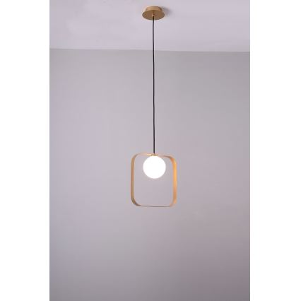 Hanglamp aan een koord TULA 1xG9/28W/230V hoekig goud