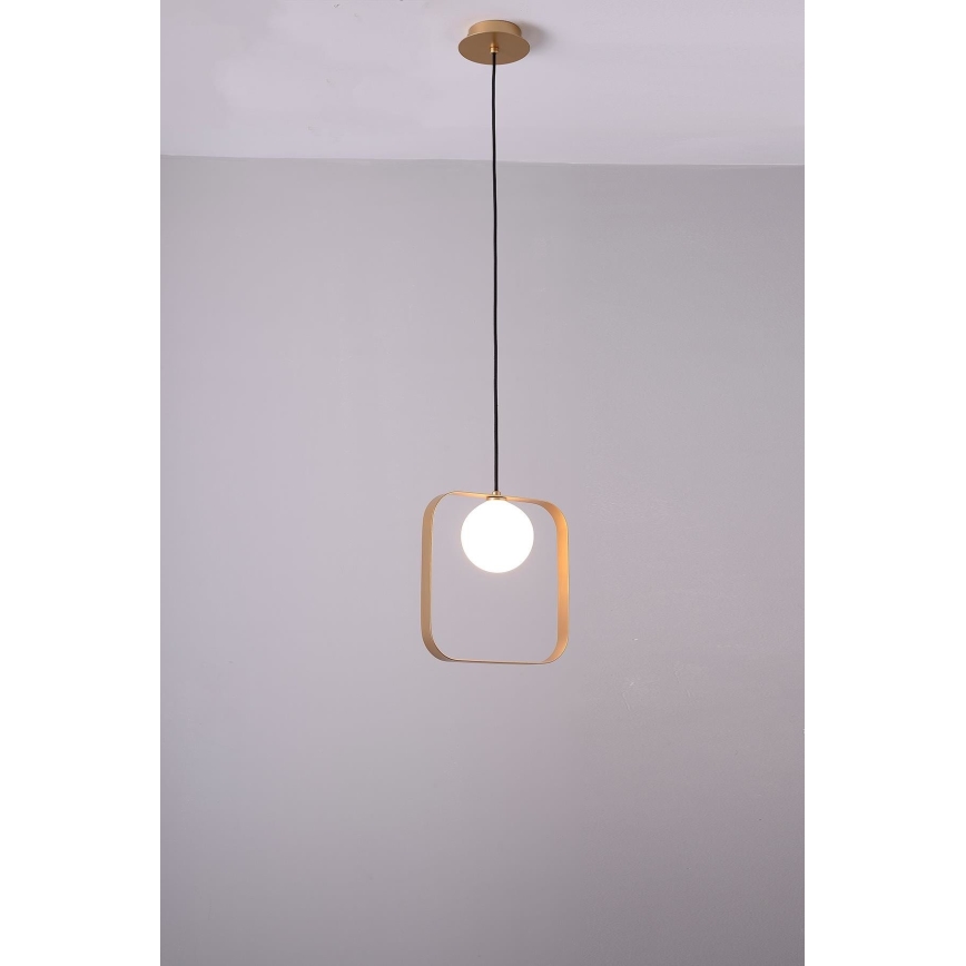Hanglamp aan een koord TULA 1xG9/28W/230V hoekig goud