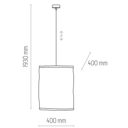 Hanglamp aan een koord TULUM 1xE27/15W/230V