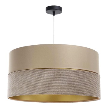 Hanglamp aan een koord TWIST 1xE27/60W/230V beige/goud