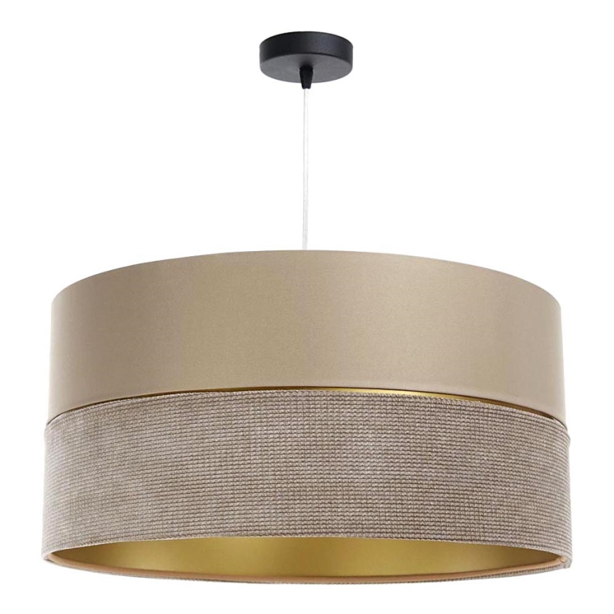 Hanglamp aan een koord TWIST 1xE27/60W/230V beige/goud