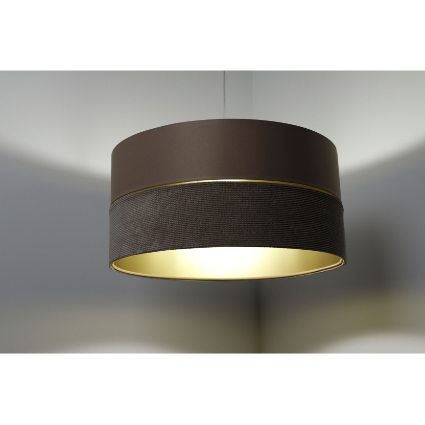 Hanglamp aan een koord TWIST 1xE27/60W/230V beige/goud