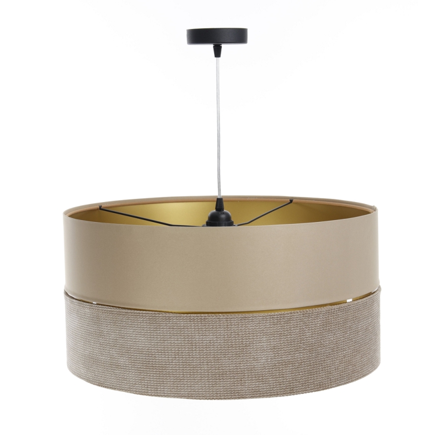 Hanglamp aan een koord TWIST 1xE27/60W/230V beige/goud