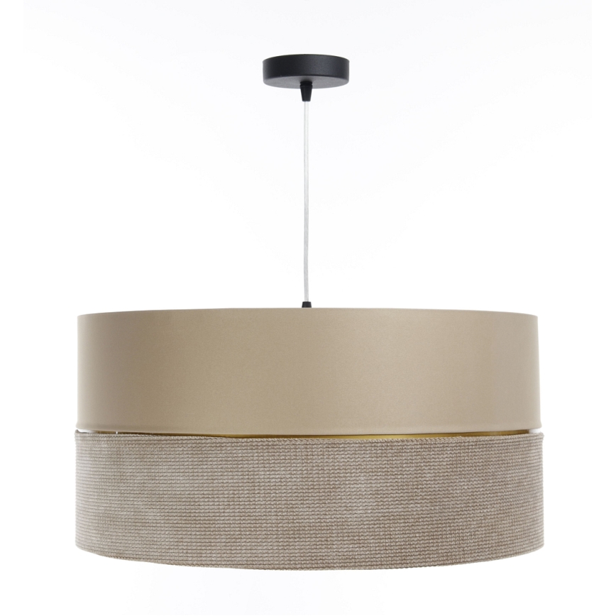 Hanglamp aan een koord TWIST 1xE27/60W/230V beige/goud