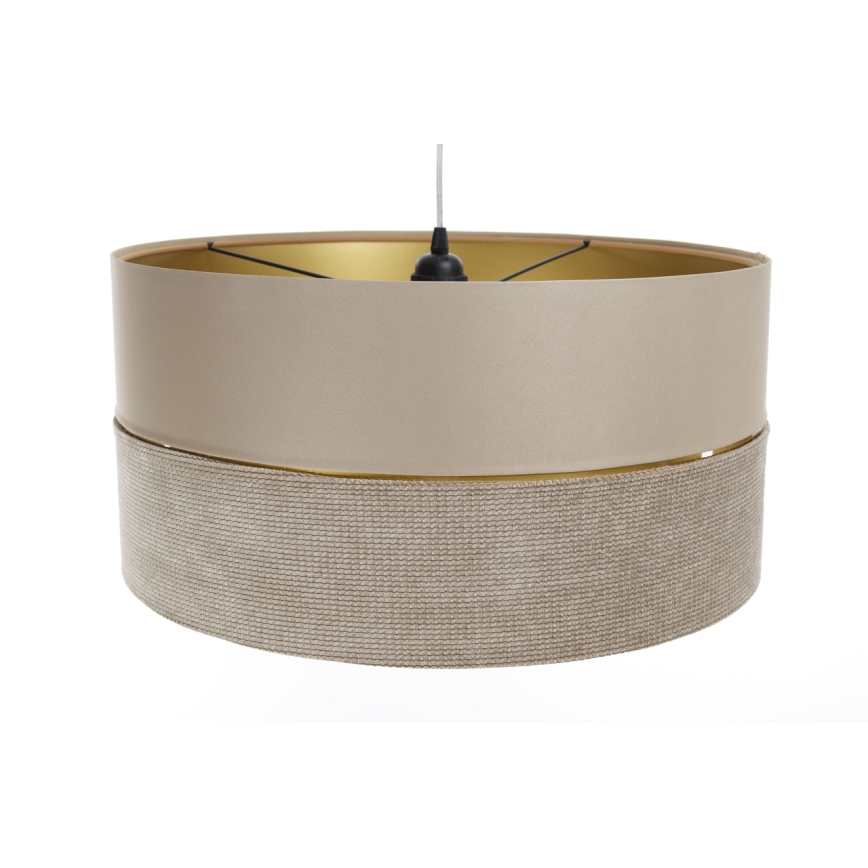 Hanglamp aan een koord TWIST 1xE27/60W/230V beige/goud