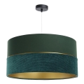 Hanglamp aan een koord TWIST 1xE27/60W/230V groen/goud